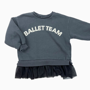 Pull anthracite 'Ballet Team' avec tulle 5-6Y