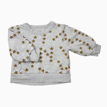Pull gris étoiles en coton pima et élasthanne 2Y