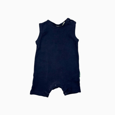 Combi short marine en coton bio 3-6M