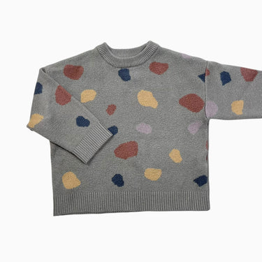 Pull eucalyptus à motifs 'terrazzo' 9-12M