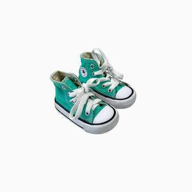 Sneakers en canvas de coton vert aqua 2 US