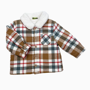 Veste carreauté doublé en sherpa avec col 12M