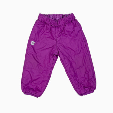 Pantalon mi-saison doublé violet 'animaux' réversible 12M