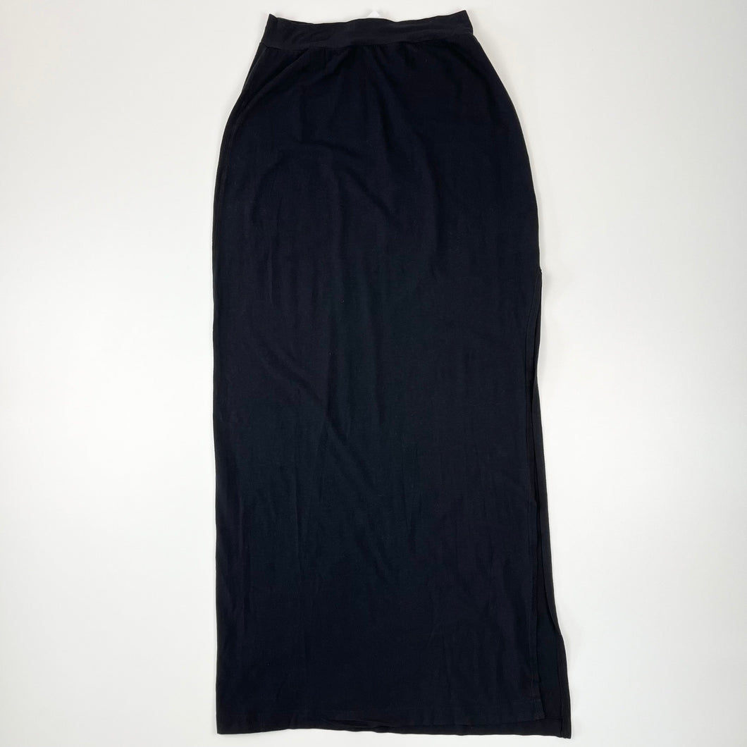 Jupe noire en pima coton et modal extensible pour femmes S