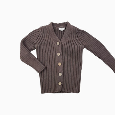 Cardigan marron en tricot 18M