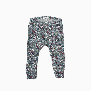 Legging blanc fleuri 2-4M