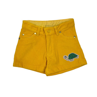 Short jaune 'tortue' en corduroy 2-3Y