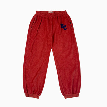 Jogger rouge en ratine 8-9Y