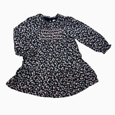 Robe noire fleurie 2-3Y