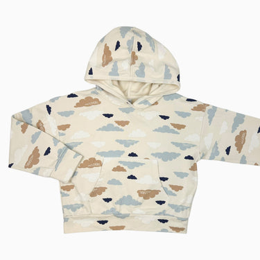 Pull à capuchon vanille 'nuages' 8Y