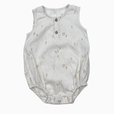 Barboteuse 'citrons' en lin et viscose 12-18M