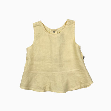 Camisole jaune en lin 2-3Y