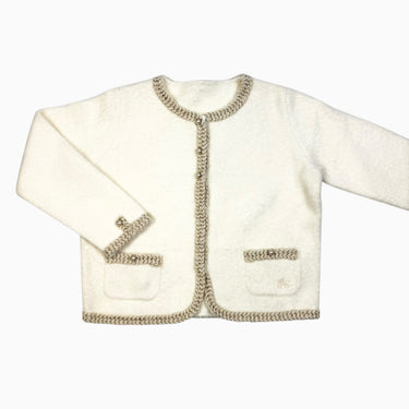 Cardigan vanille en peluche 6Y