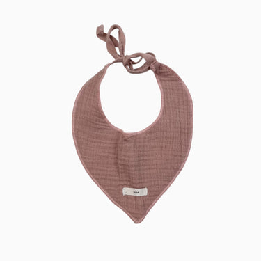 Bavoir rose en mousseline