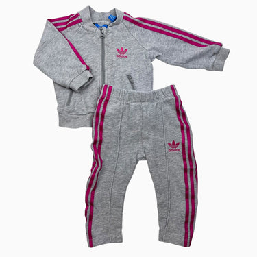 Ensemble veste et jogger gris et fuschia 9-12M