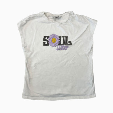T-shirt blanc en coton 'soul sister' 10Y