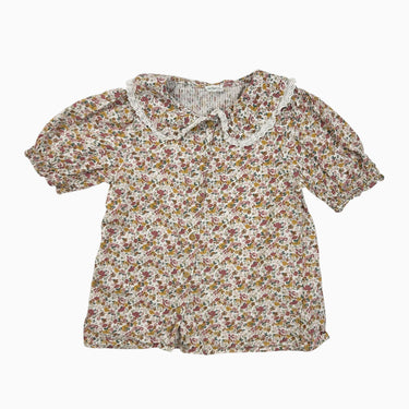 Blouse à col claudine fleurie 10Y