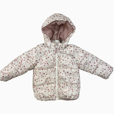 Manteau mi-saison vanille fleuri 2-3Y