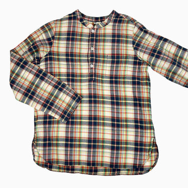 Chemise à col mao carreautée 10Y