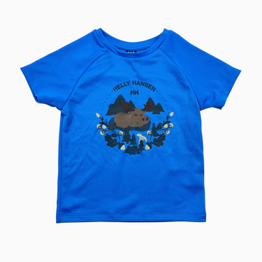 T-shirt bleu 'caribou' en poly recyclé 4Y