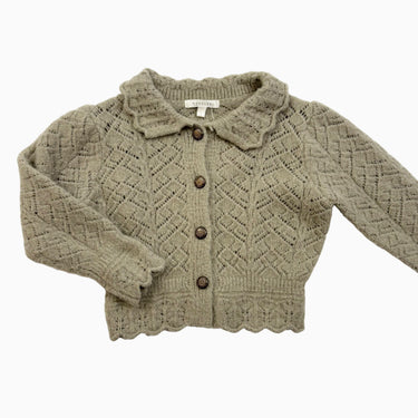 Cardigan sauge en tricot d'acrylique et nylon 2Y