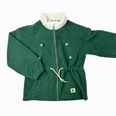 Manteau coupe-vent vert en polar 9-11Y