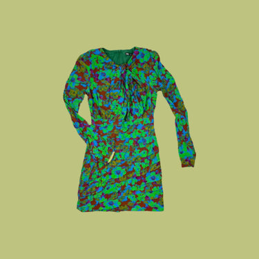 Robe en chiffon de viscose à imprimé floral 'hazy' doublée en poly pour femmes S