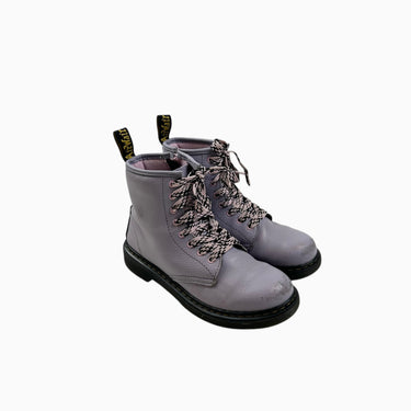 Bottes lilas en cuir avec fermeture latérale JR3US