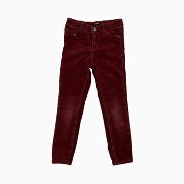 Pantalon lie de vin en corduroy 5Y