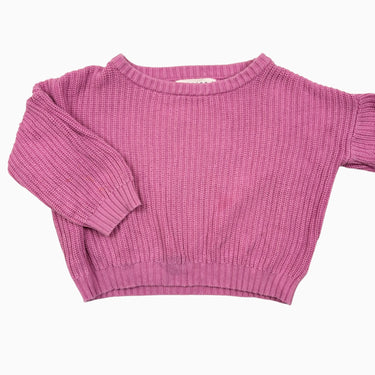 Pull rose en tricot 18-24M