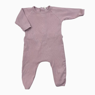 Combi rose en coton bio côtelé 6-12M