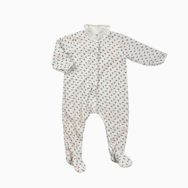 Pyjama à pois et 'petits fruits' à col frisé 18M