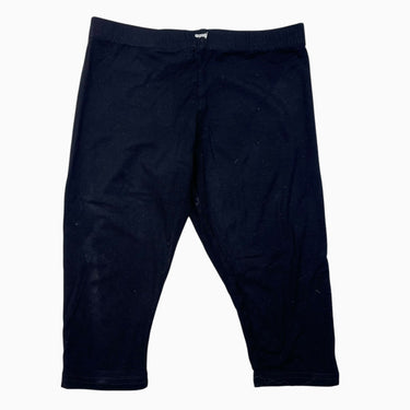Legging capri noir en coton de bambou et lycra 7Y