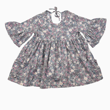 Robe mauve fleurie 2-3Y