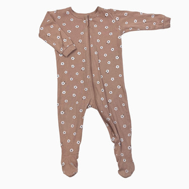 Pyjama latté fleuri 12M
