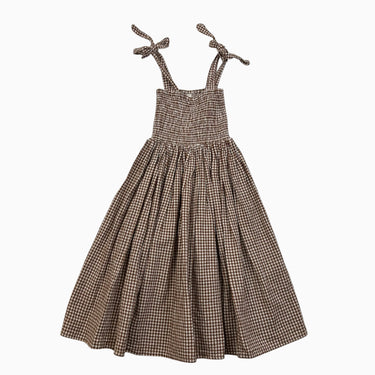 Robe en lin et coton vichy 4-5Y