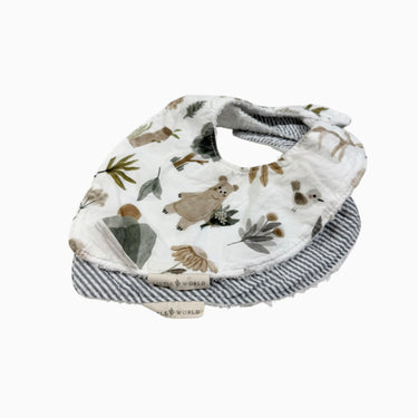 Duo de bavoir à rayures et 'ours'