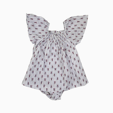 Robe avec bloomer intégré mauve 6-9M