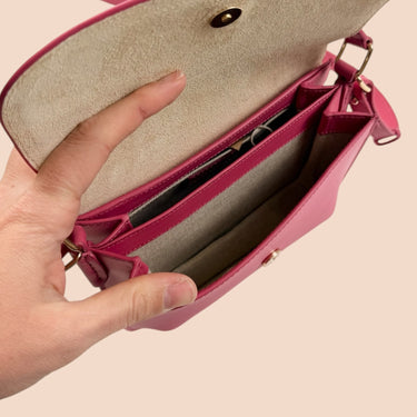 Sac à main rose en cuir 'Sarah' pour femmes