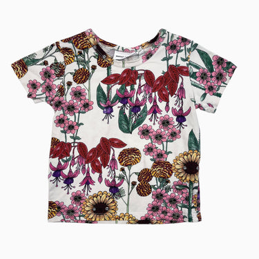 T-shirt vanille 'fleurs' 92-98CM 2-3Y