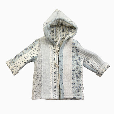Manteau à capuchon 'patchwork' 12-24M