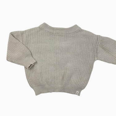 Pull greige en tricot 1-2Y