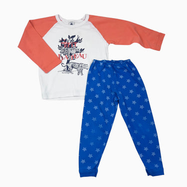 Pyjama en coton à imprimé guepard et étoiles 4Y