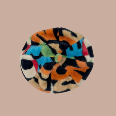 Bérêt multicolore en peluche pour femmes OS