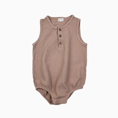 Barboteuse sable en coton gaufré 2-3Y