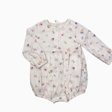 Barboteuse vanille fleurie 12-18M