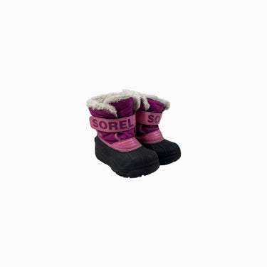 Bottes d'hiver fushia doublées à velcro 10US