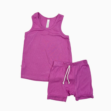 Ensemble fushia cami et short côtelé 4Y