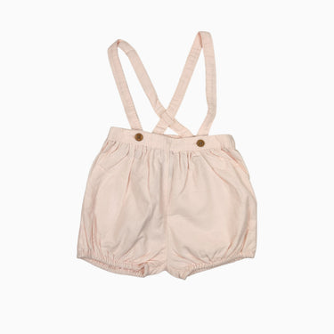 Bloomer à bretelle rose en fin corduroy 18M