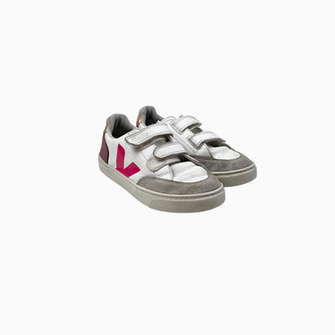 Sneakers blanches et blush à velcro JR2US